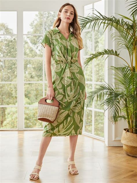 MOTF PREMIUM TROPICAL LINEN VISCOSE DRESS SHEIN USA