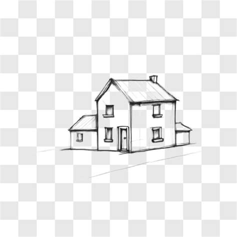 Download Black and White Sketch of a Small House Sketches Online ...