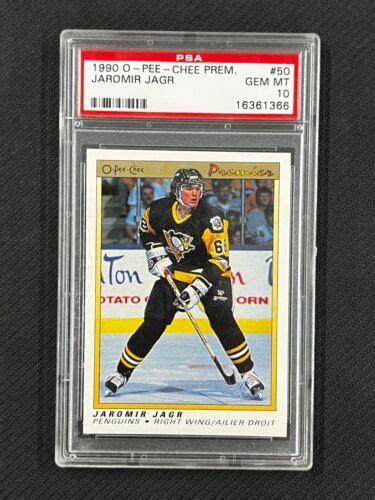 PSA 10 1990 O Pee Chee Premium 50 Jaromir Jagr Rookie Pittsburgh