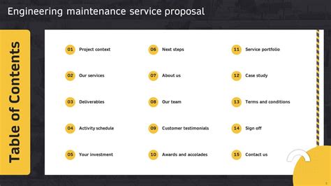 Engineering Maintenance Service Proposal Powerpoint Presentation Slides