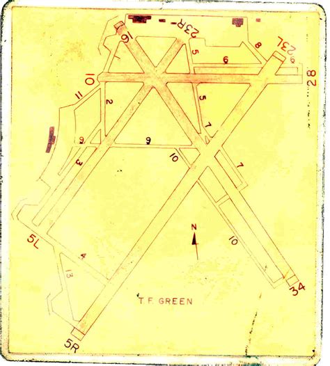 T.F. Green Airport Map – 1970s