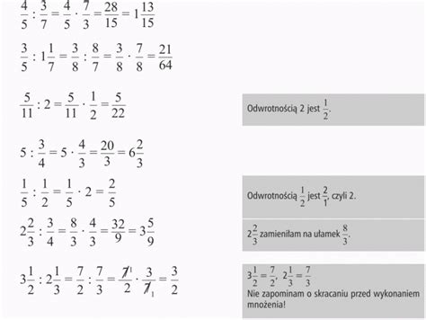 Dzielenie Ułamków Na Poziomie Ucznia Klasy 5 Matematyka