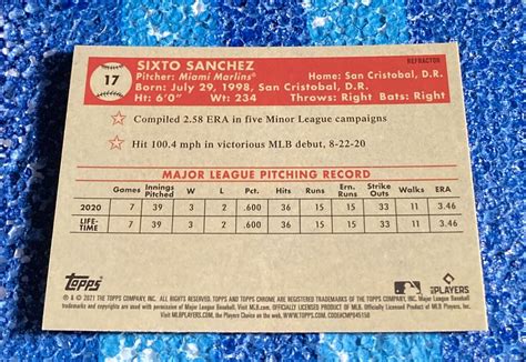 2021 Topps Chrome Platinum Anniversary Prism Refractor 17 Sixto