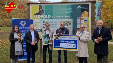 Lions Club Ha Berge Spendet F R Den Wildpark Schweinfurt Youtube