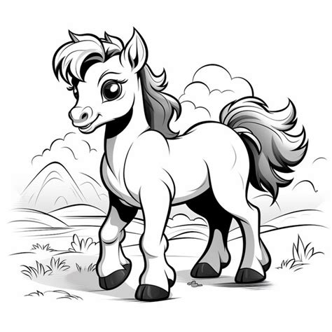 Coloriages De Chevaux Pour Les Enfants Imprimer Et Colorier Par Ia