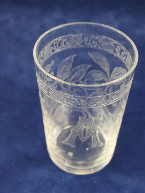 Verre cristal gravé ” A” – Du Grenier au Jardin