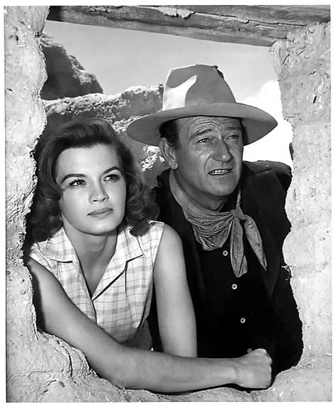 John Wayne And Angie Dickinson On The Set Of Rio Bravo 1959 John