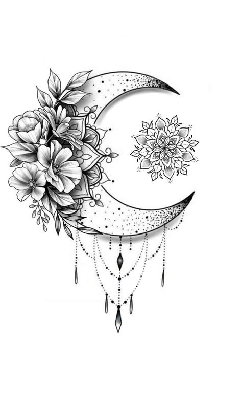 Moon Mandala In Mandala Tattoos For Women Locket Tattoos