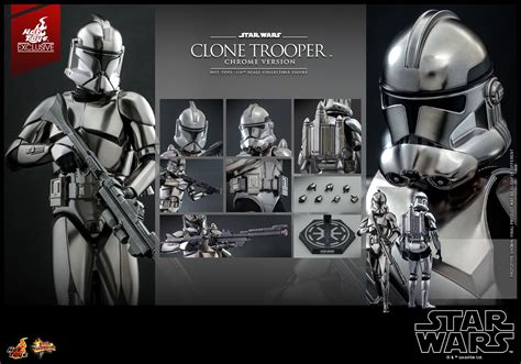 Star Wars The Clone Wars Clone Trooper Chrome Version 1 6 Figur