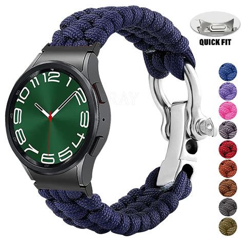 Quickfit Braided Nylon Strap Band For Samsung Galaxy Watch 4 6 Classic