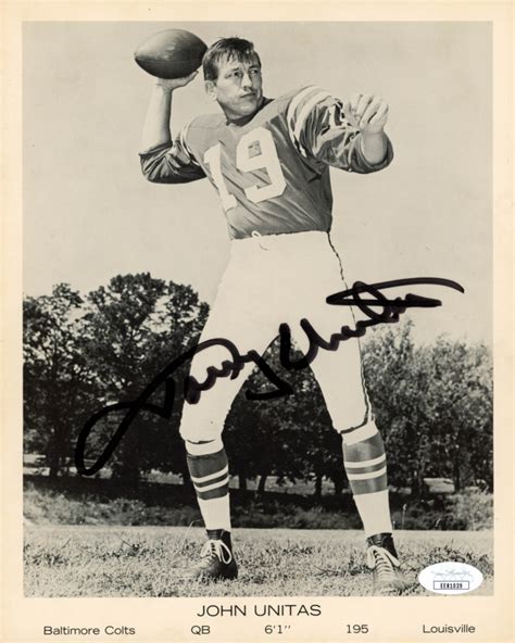 Johnny Unitas Signed Colts 8x10 Photo Jsa Hologram Pristine Auction