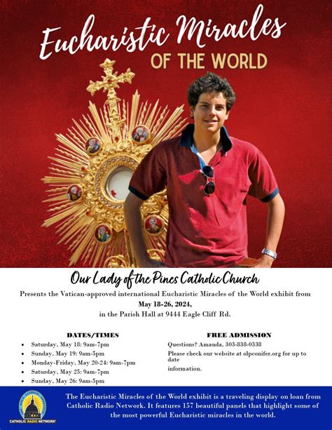 Eucharistic Miracles Of The World Exhibit Catholic Radio Network