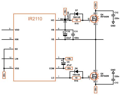 Ir2110 Mosfet Driver Circuit Diagram Engreviews