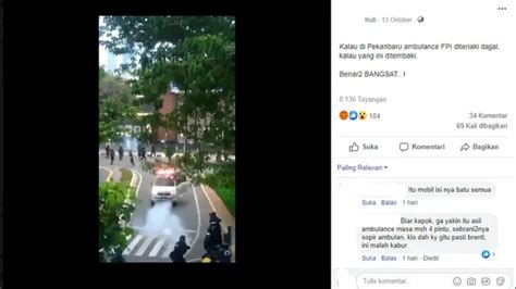 Viral Video Ambulans Melarikan Diri Saat Ditembak Gas Air Mata Simak