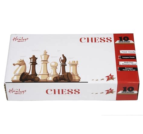 Hamleys Inches Wooden Travel Folding Sheesham Magnetic Chess Set For