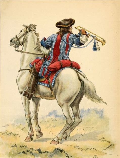 French Cavalry Regiment La Reine Trumpeter French Army