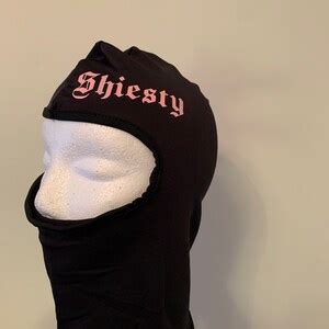 Shiesty Custom Unisex Black Adjustable Balaclava Ski Mask Etsy