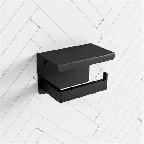 Ottimo Toilet Paper Holder Stainless Steel Matt Black Myhomeware