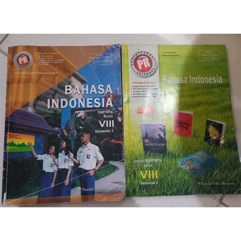 Jual Buku Bahasa Indonesia Smp Mts Kelas Viii Kelas 8 Semester 1 Dan Semester 2 Dapat Satu