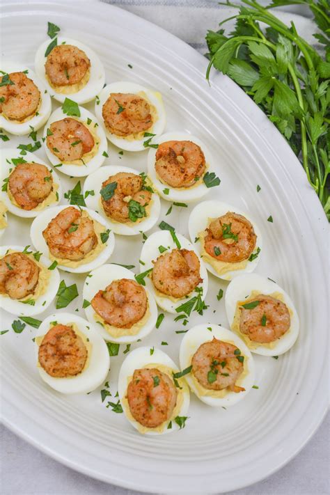 Cajun Shrimp Devilled Eggs Recipe Shrimp Deviled Eggs Deviled Eggs Recipe Shrimp And Eggs