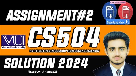 CS504 Assignment No 1 Solution 2024 CS504 Assignment CS504 Solution