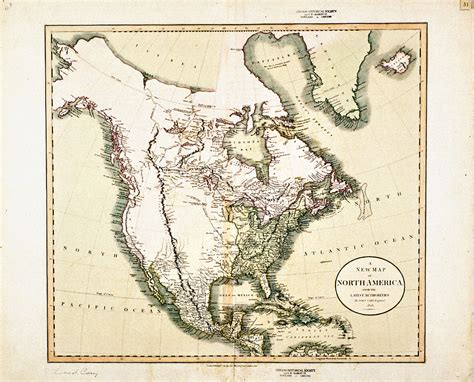 New Map Of North America 1806