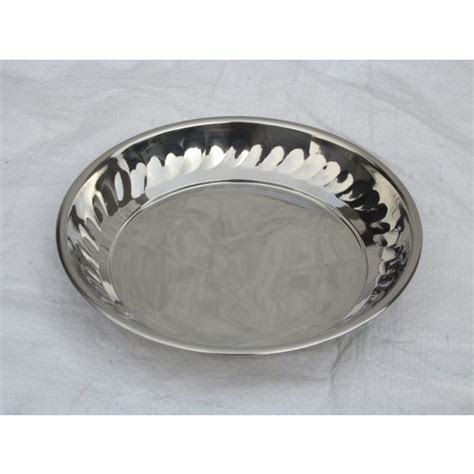 Vardhman Stainless Steel SS Heena Payal Plate For Home At Rs 170 Kg In