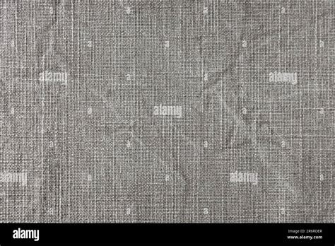 Natural Gray Linen Fabric Texture Background Flax Cloth Surface