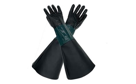 Holdwin Rubber Sandblaster Gloves For Abrasive Blasting Be Used On