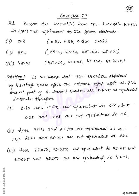 Rd Sharma Solutions For Class Decimals Exercise Pdf Rd Sharma