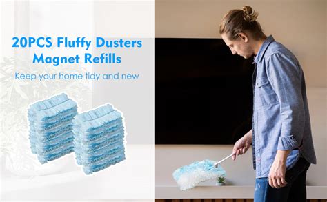 Jogoico Flash Dust Magnet Refills 20Pcs Fluffy Duster Refills