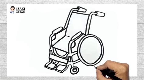 How To Draw Wheelchair Step By Step Youtube