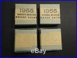 2 1955 Silver Proof Sets In Original Sealed Unopened Box From United