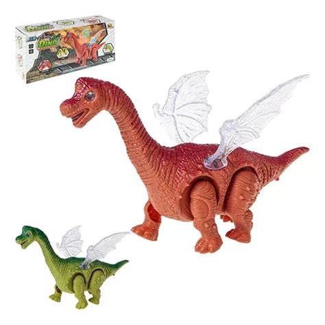 Dinossauro Brinquedo Articulado Asas Movimento Som E Luz