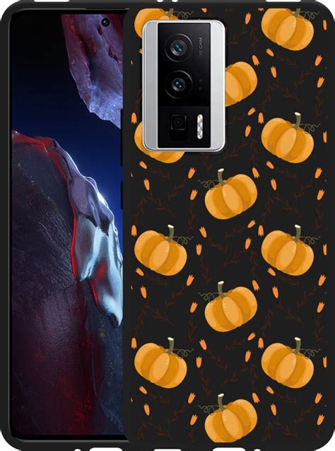 Cazy Hoesje Zwart Geschikt Voor Poco F Pro Pumpkins Bol