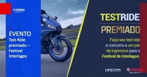 Nacar Test Ride Premiado Nacar Yamaha Em S O Paulo Sympla