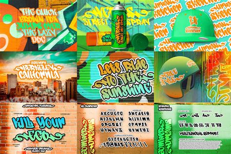 Graffiti Font Bundle Font Svg Cricut Silhouette Design Space Instant