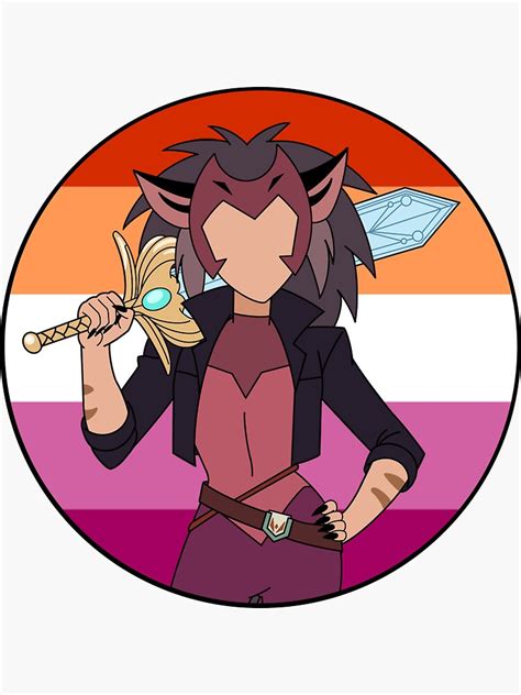 Catra Lesbian Flag Sticker By Sydney Mn1 Redbubble