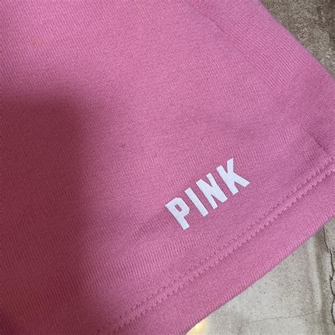 Large PINK Victoria secret shorts I have only worn... - Depop