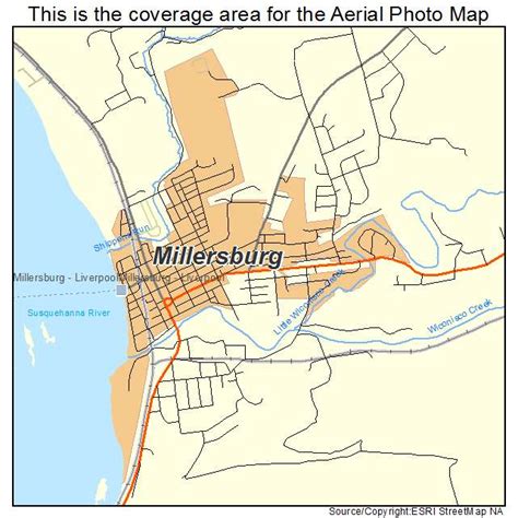 Aerial Photography Map of Millersburg, PA Pennsylvania