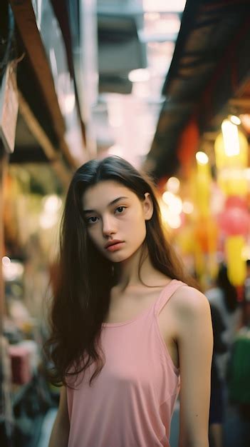 Premium Ai Image Candid Shot Photography Of A Beautiful Hongkong Girl