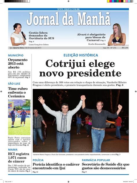 Jornal Da Manh By Classificados Jornal Da Manh Issuu