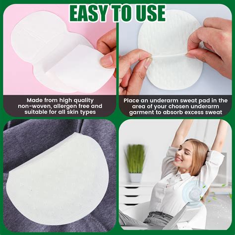 100pcs Underarm Sweat Pads Non Woven Breathable Armpit Sweat Pads Non👑