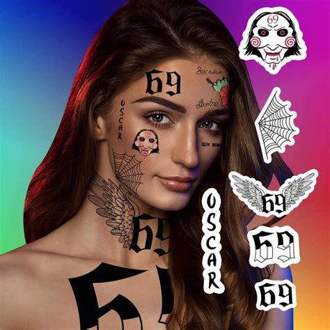 Tekashi Ix Ine Temporary Tattoos Perfect For Costume Parties And