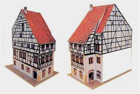 Tudor Style House In Wangen Free Building Paper Model Download Paper