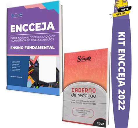 Kit Apostila Encceja N Vel Fundamental Caderno De Reda O