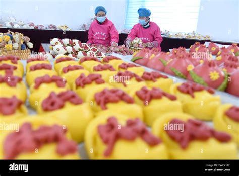 Beijing Chinas Shandong Province 16th Jan 2024 Villagers Make Artistic Steamed Buns In