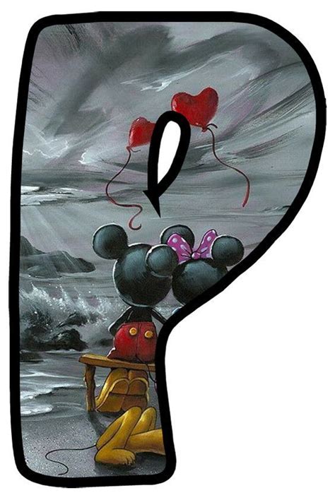 Abecedario De Minnie Y Mickey Enamorados Minnie And Mickey In Love