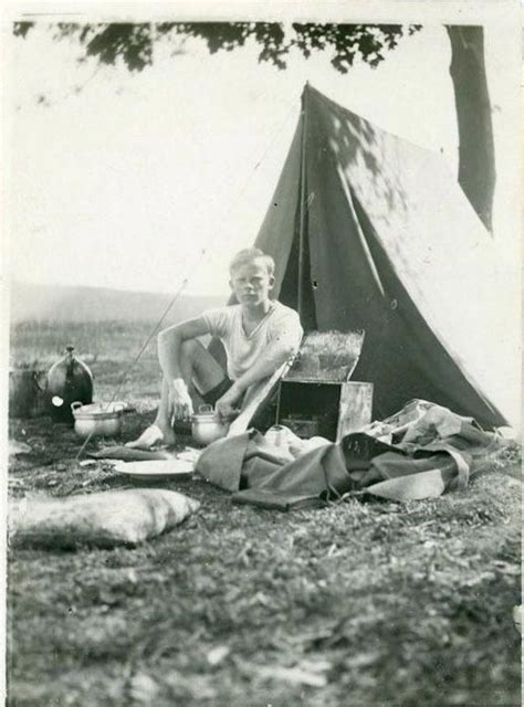 Vintage Photo Summer Camping Photography Paper Ephemera Snapshot