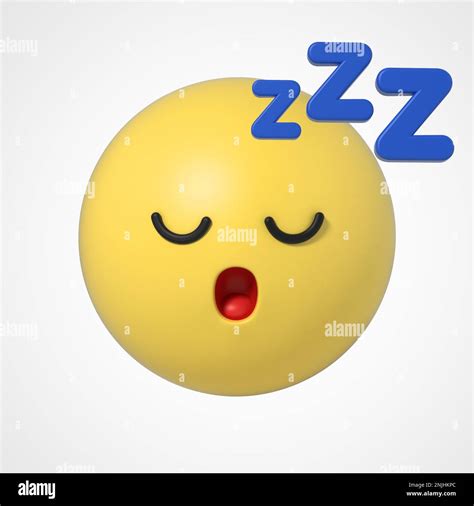 3d Emoji Emoticon Character Sleeping Stock Photo Alamy